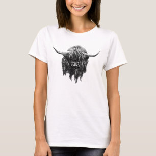 T-shirt Vache des montagnes écossaise
