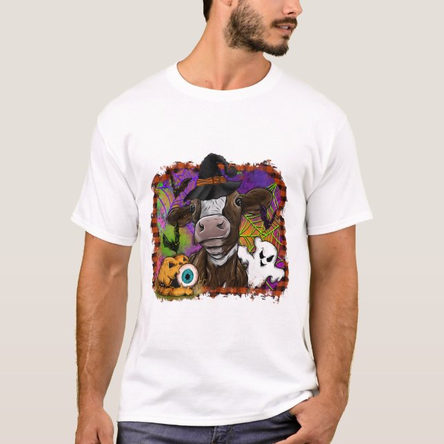 T-shirt Vache d'Halloween (Devant)
