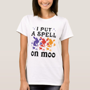 T-shirt Vache d'Halloween Je mets un sort sur Moo