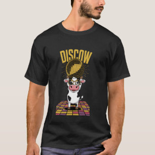 T-shirt Vache disco drôle design de vache dansante discow
