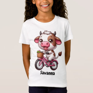 T-Shirt Vache drôle à vélo