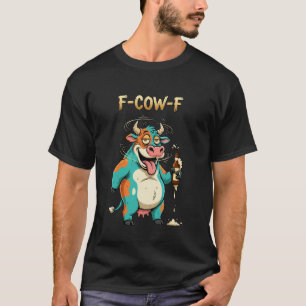 T-shirt Vache drôle de dessin animé bière jeu de mots ivre