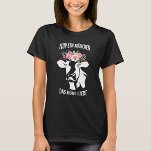 T-shirt Vache Drôle Dit Nur Ein Mädchen Das Kuhe Liebt Fl