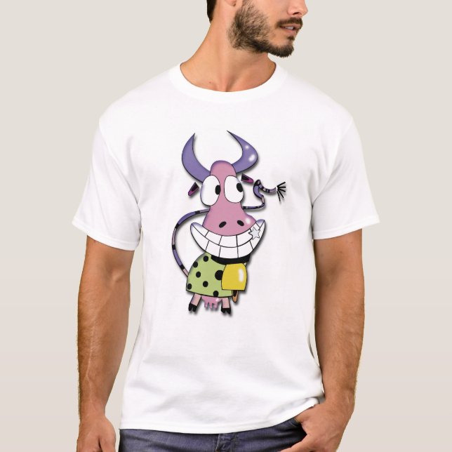 T-shirt Vache drôle souriante (Devant)