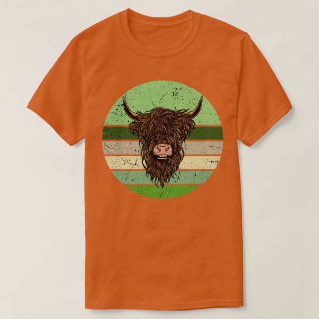 T-shirt Vache écossaise des Highlands (Design devant)
