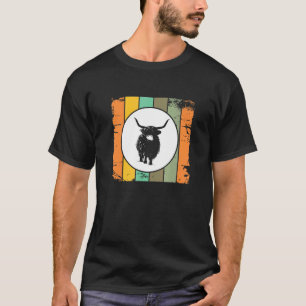T-shirt Vache écossaise des Highlands Fermier vintage Anim