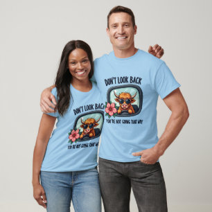 T-shirt Vache écossaise drôle Art motivant rétro western