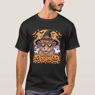 T-shirt Vache écossaise ensorcelée Halloween bonbons citro