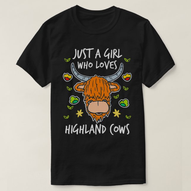 T-shirt Vache écossaise Highland (Design devant)