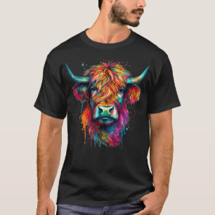 T-shirt Vache écossaise Highland Face Highlander