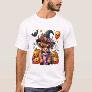 T-shirt Vache écossaise mignonne d'Halloween