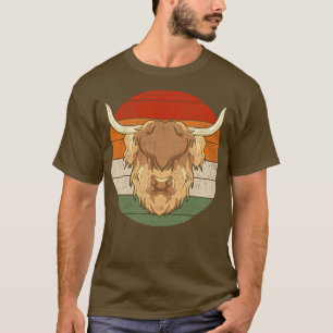 T-shirt Vache écossaise Vintage écossaise