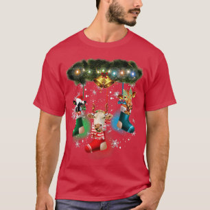 T-shirt Vache en Chaussettes Reindeer Casquette Funny Vach