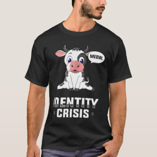 T-shirt Vache en crise d'identité disant Miaou Animal hila