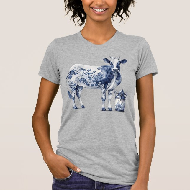 T-shirt Vache et pot de lait (Devant)