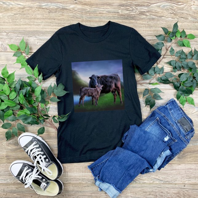T-shirt Vache et veau Black Angus (Créateur téléchargé)