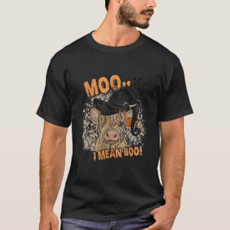 T-shirt Vache fantôme meugle je veux dire boo citrouille l