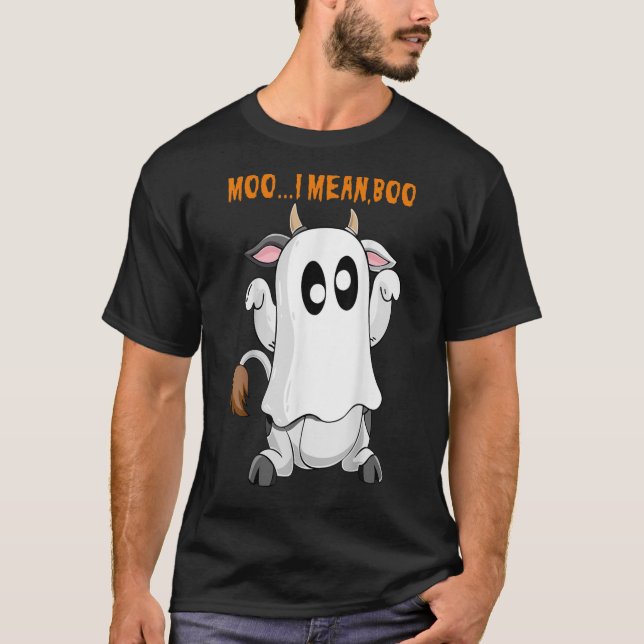 T-shirt Vache Fantôme Moo I Moo Boo Moon Cosplay Hallowe (Devant)