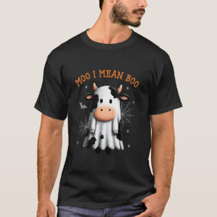 T-shirt Vache fantôme Moo je veux dire Boo Costume Hallowe