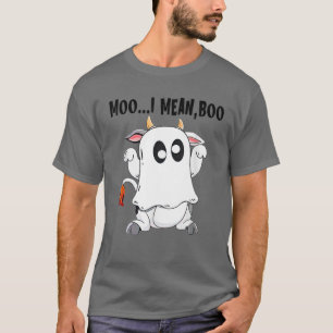 T-shirt Vache fantôme Moo Je Veux Dire Boo Drôle Halloween