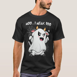 T-shirt Vache fantôme Moo je veux dire Boo Vache fantôme
