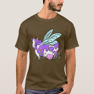 T-shirt Vache Fée Nature Fleur Fleur de la faune Cottageco
