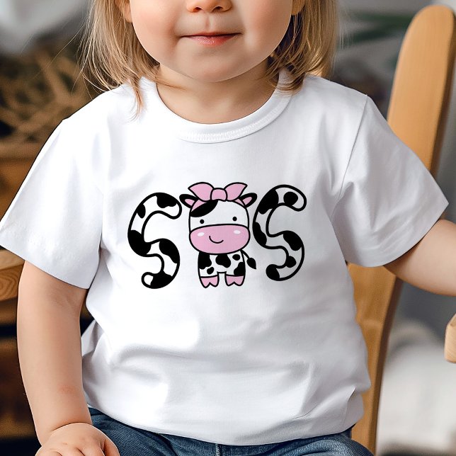 T-Shirt Vache Fille Soeur Enfant Anniversaire T-Sh (Créateur téléchargé)