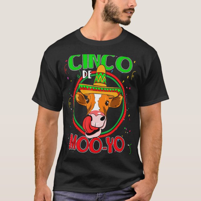 T-shirt Vache génisse Cinco De Moo Yo Cinco De Mayo (Devant)