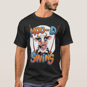 T-shirt Vache Goofy Swing de l'humeur Drôle