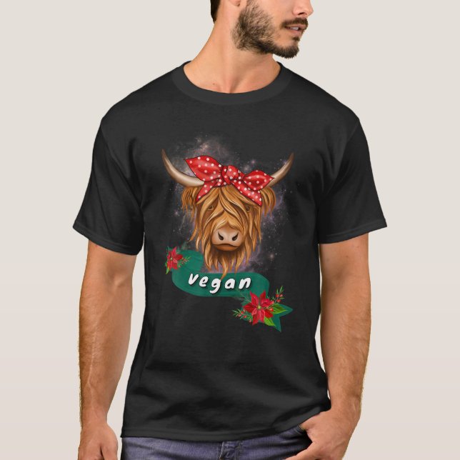 T-shirt Vache Hautement Amusante Avec Flower Headband Pour (Devant)