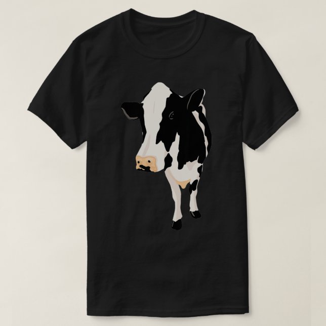 T-shirt Vache Heifer Cool de caricatures de ferme tachetée (Design devant)