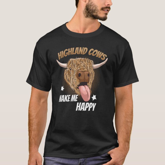 T-shirt Vache heureuse des Highlands (Devant)
