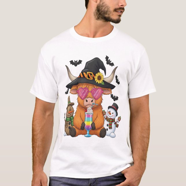 T-shirt Vache Highland Halloween (2) (Devant)