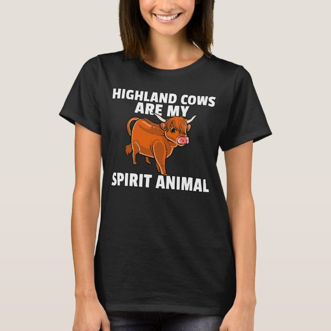 T-shirt Vache Highland Pour Paysan Écossais (Devant)