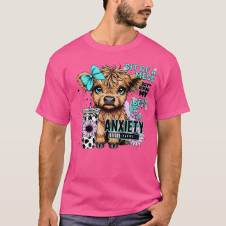 T-shirt Vache Highland Sarcasme Occidental Un Peu En Désor