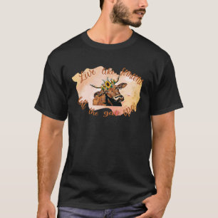T-shirt Vache Highland Vivent Comme Quelqu'Un A Laissé La