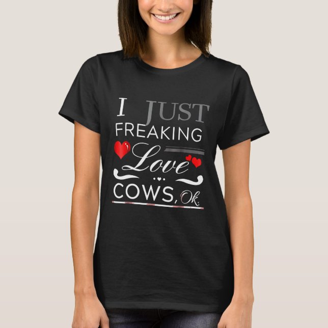 T-shirt Vache     J'adore tout simplement les vaches Ok (Devant)