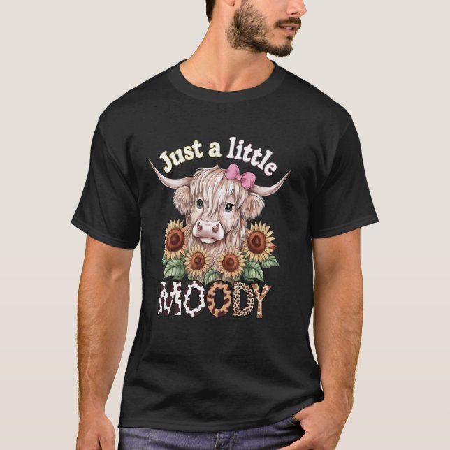 T-shirt Vache juste un peu lunatique (Devant)