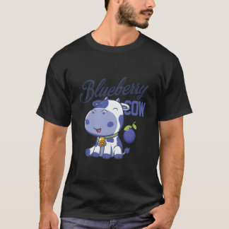 T-shirt Vache Kawaii Moo Moo à la Myrtille Ferme Animaux K