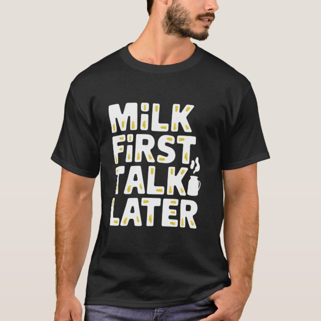T-shirt Vache Lait Laitier Vie agricole rurale Vie agricol (Devant)