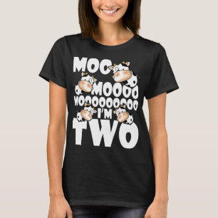 T-shirt Vache laitière de 2 ans Joyeux 2e anniversaire