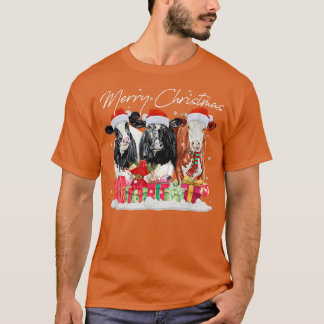 T-shirt Vache Lumières de Noël Arbre Sweater Stocker Ornam