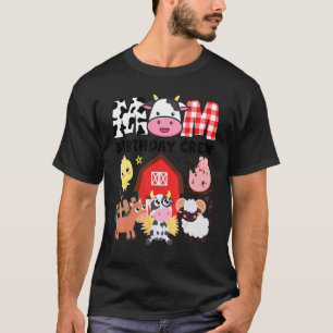 T-shirt Vache Maman Anniversaire Crew Farm Thème Animaux E
