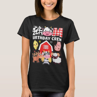 T-shirt Vache Maman Anniversaire Crew Farm Thème Animaux E