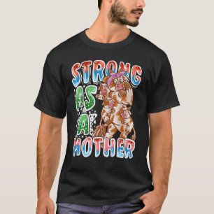 T-shirt Vache Maman Forte Comme Une Mère Maman Mama Famill