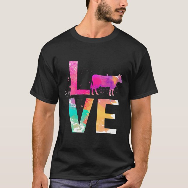 T-shirt Vache maman vache colorée (Devant)