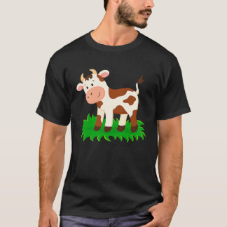 T-shirt Vache marron bébé enfants garçons filles veau