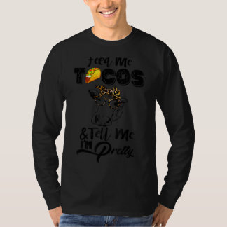 T-shirt Vache me nourrir Tacos Dites-moi que je suis plutô