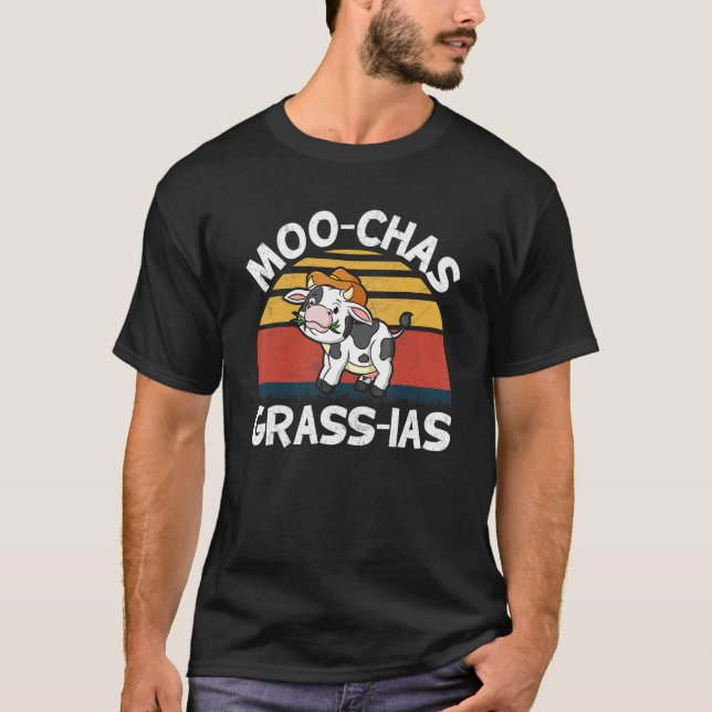 T-shirt Vache Mexique espagnol dire Moo Chas Grass Ias (Devant)