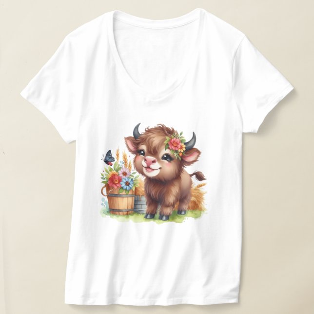 T-shirt Vache mignonne (Poser)